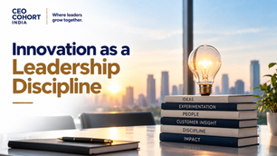 CEO leading innovation through strategic thinking, experimentation and organizational leadership