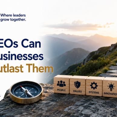 CEO leading a leadership team while building a sustainable business designed for long-term success and succession