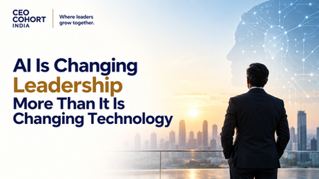 CEO reflecting on the changing role of leadership in the artificial intelligence era