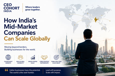 Indian business leaders planning global expansion and international growth