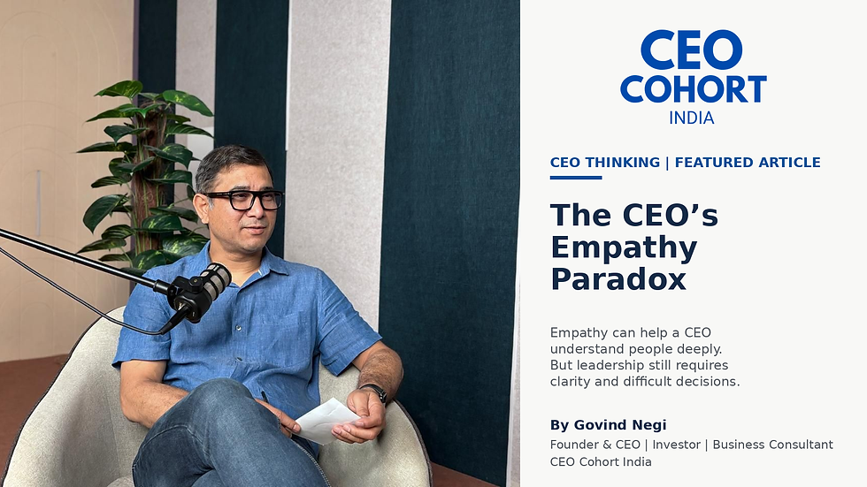 Govind Negi discussing CEO empathy and leadership