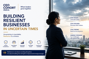 CEO leading a resilient business through uncertainty and changing market conditions