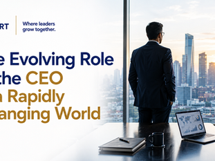 Business leaders discussing strategy in a modern boardroom representing the evolving role of CEOs in today's rapidly changing business environment.