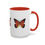 Thumbnail: Accent Coffee Mug – Red Lacewing Butterfly Design (15 oz)