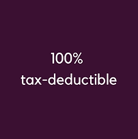 Text, 100% Tax Deductible