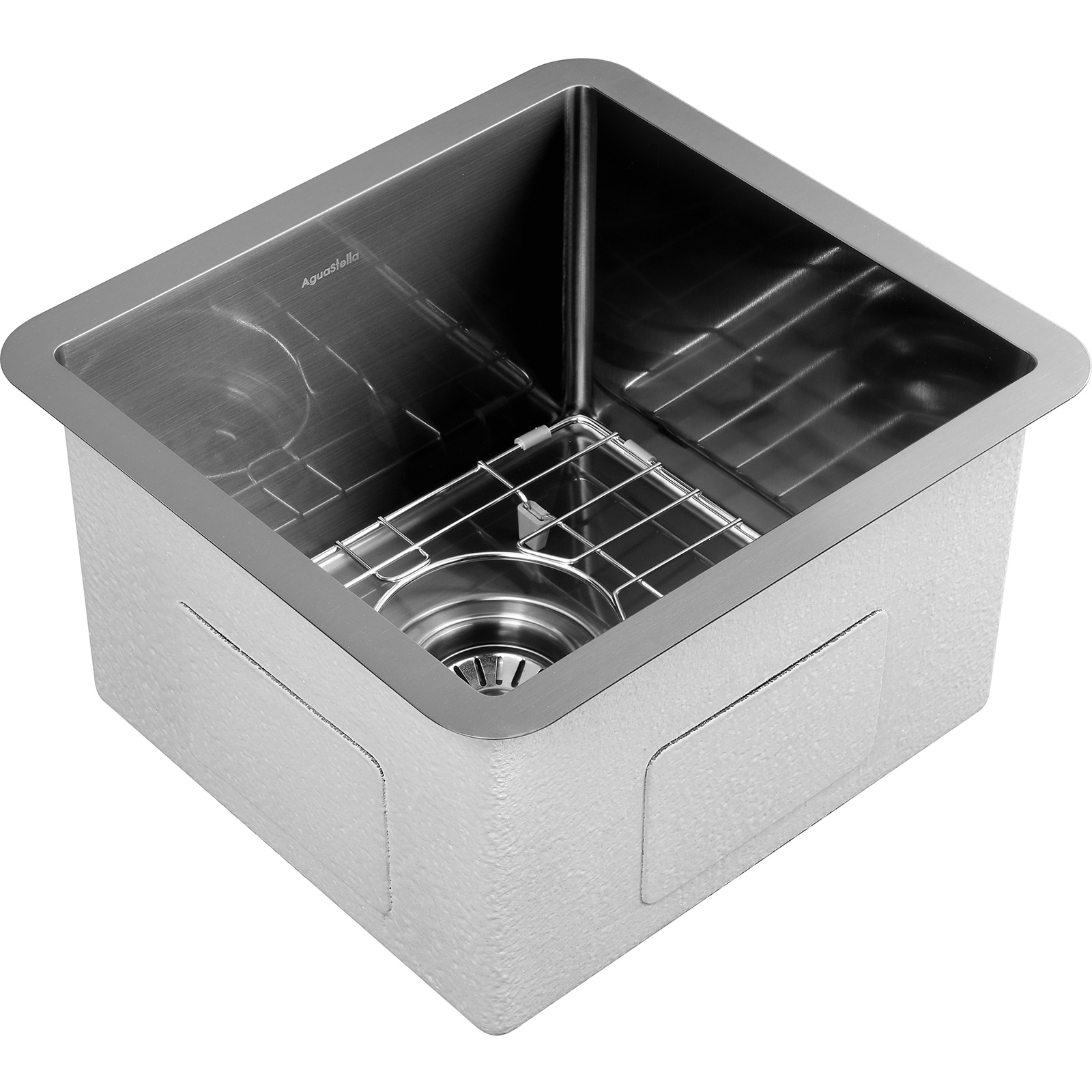 Bar Sinks Kitchen Fixtures AguaStella AS1514MB Gunmetal Black Bar Sink