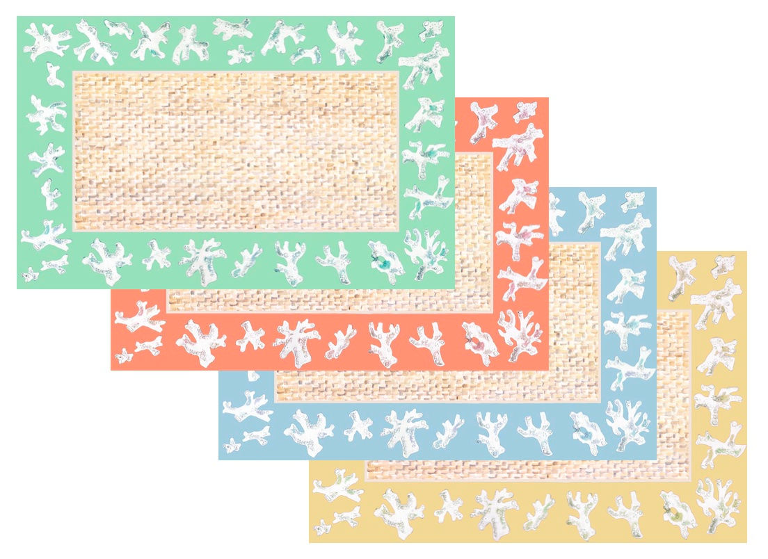 "Sisal with Coral Border" in colors © Floor Mat