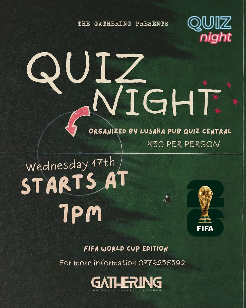 Quiz Night - Organised by Lusaka Pub Quiz Central