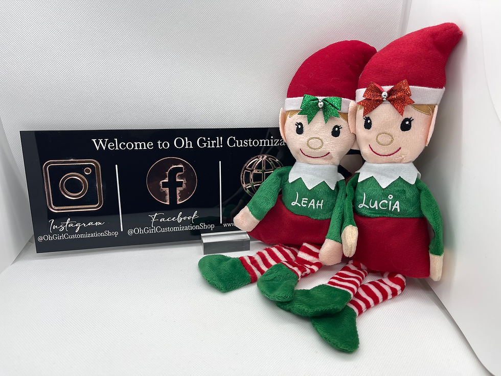 Miniatura: Custom Name Christmas Elf, Personalized Holiday Doll, Children's Plush Toy