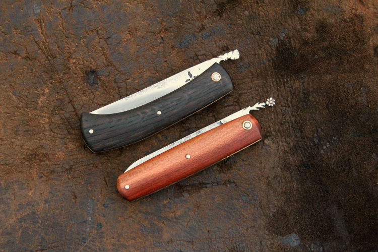 Miniature : Couteaux pliants à friction type piémontais -vendus-