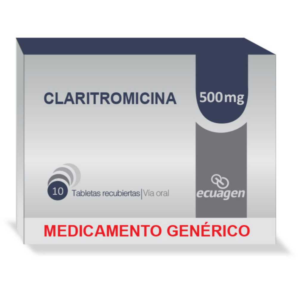 CLARITROMICINA 500MG ECUAGEN TAB. REC. *10
