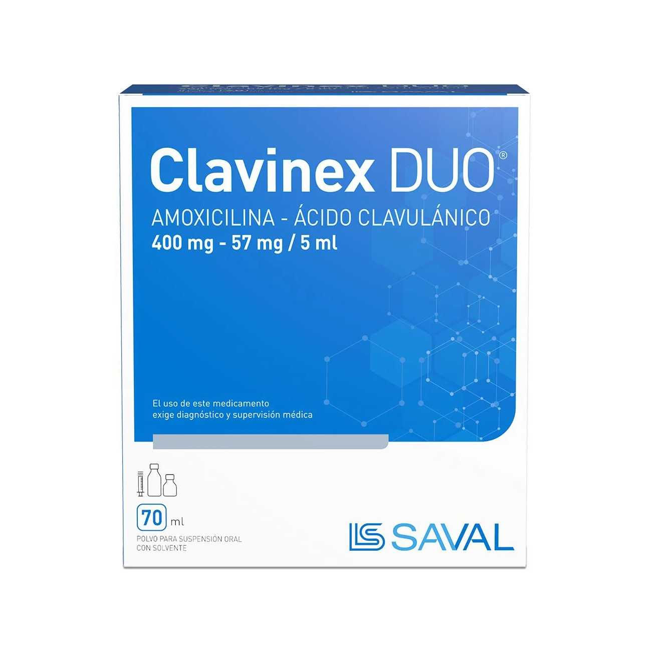 CLAVINEX DUO 457MG X70ML