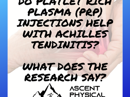 Do Platelet Rich Plasma Injections Help With Achilles Tendinitis? What Does the Research Say?