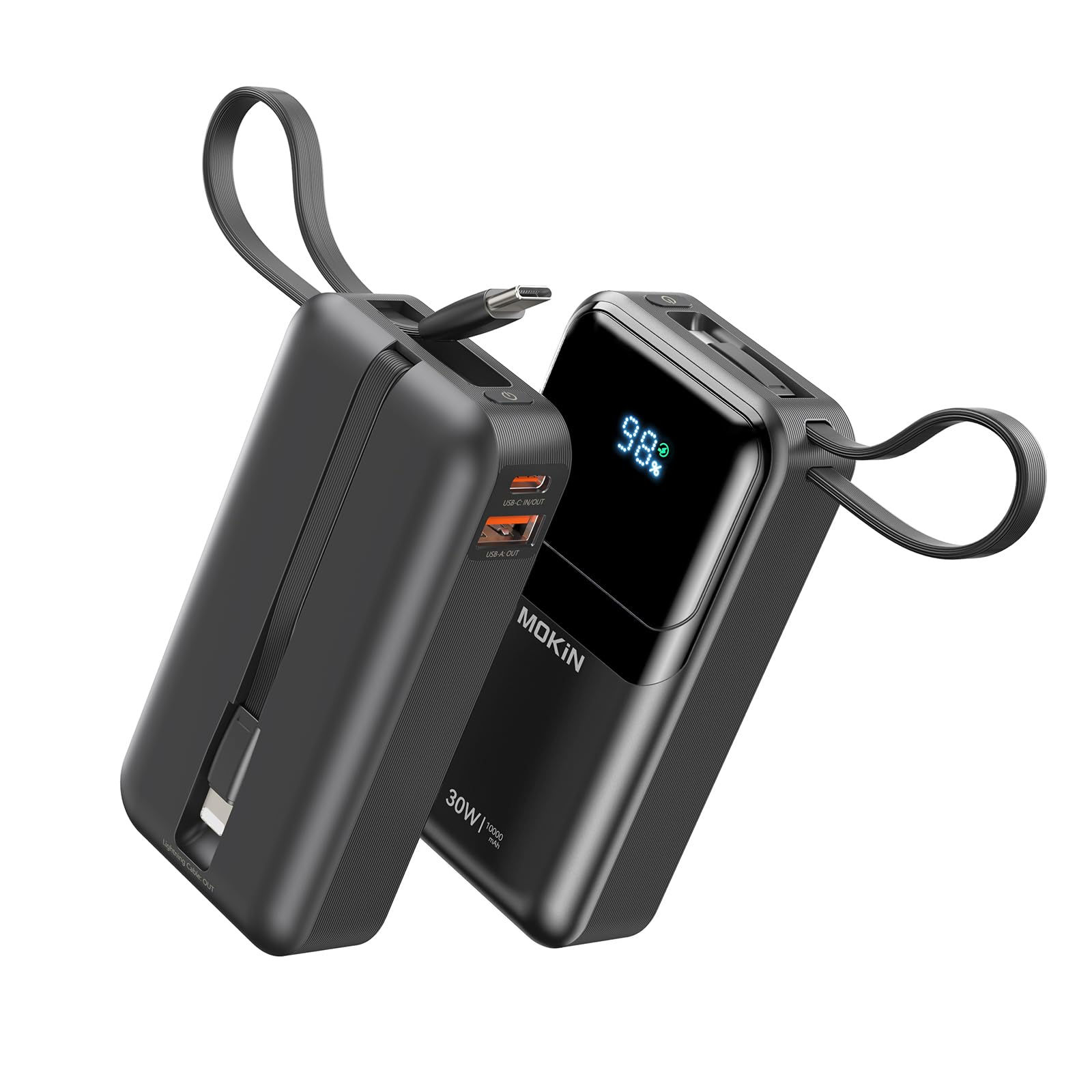 Portable Charger, 10000mAh Power Bank, 30W Fast Charging Battery Pack, USB-C, US