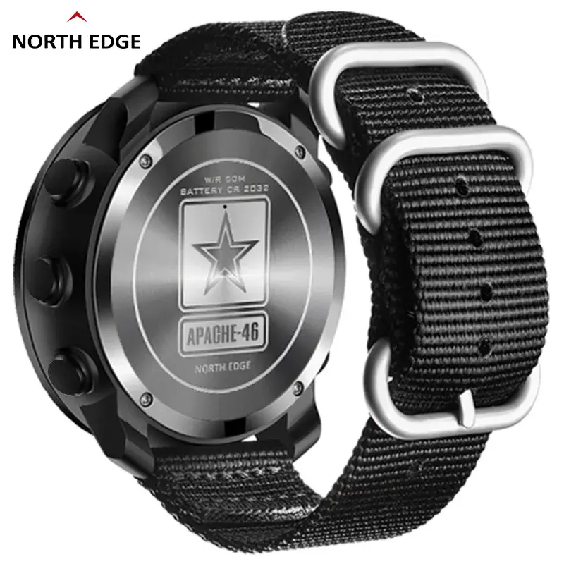 Miniatura: NORTH Edge APACHE46 2024 Men's Sport Digital Watch Running Watches
