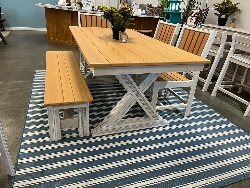 Thumbnail: Rest Easy Dining Set (Teak/Seashell)