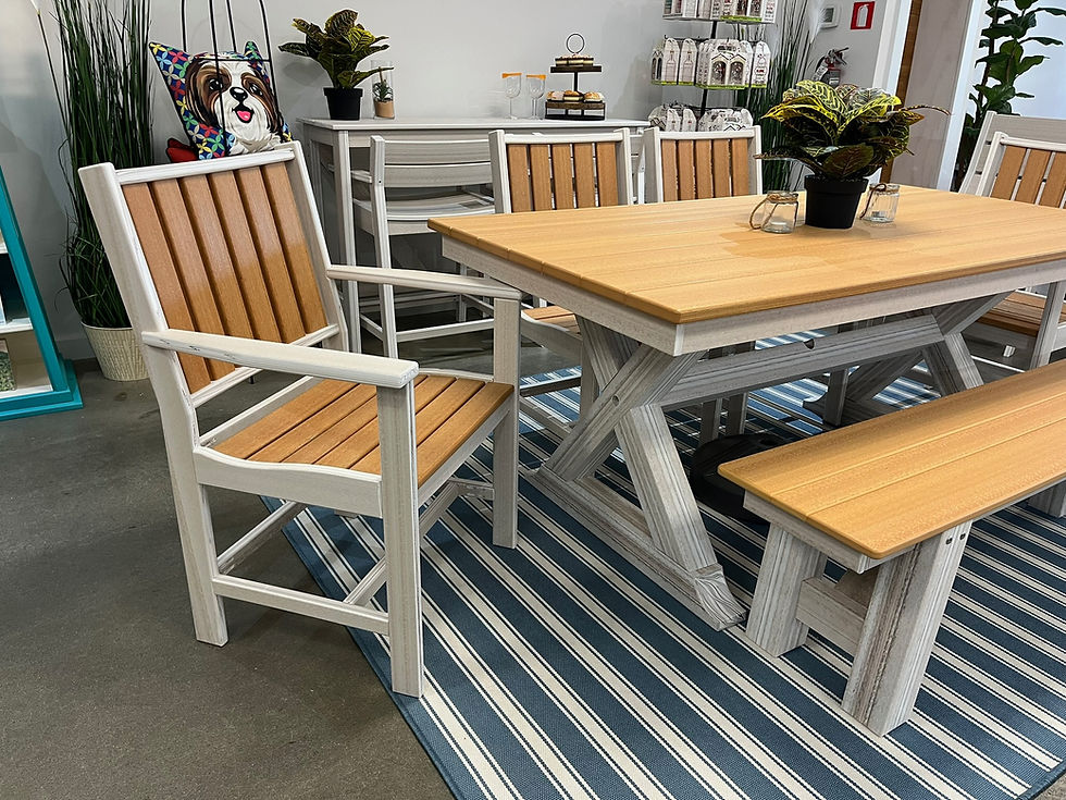 Thumbnail: Rest Easy Dining Set (Teak/Seashell)
