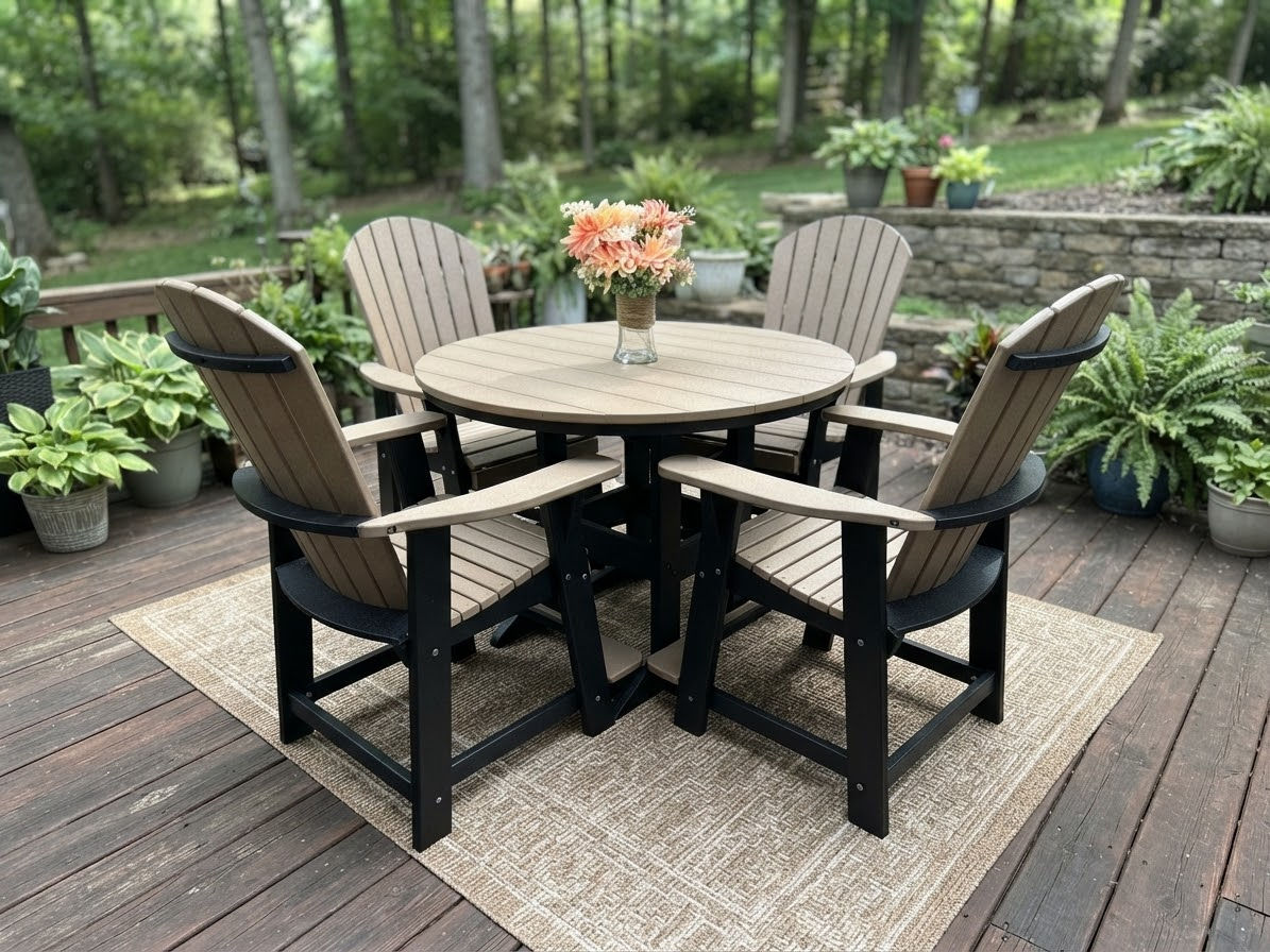 5pc Tidewater Counter Set (Weathered Wood/Black)