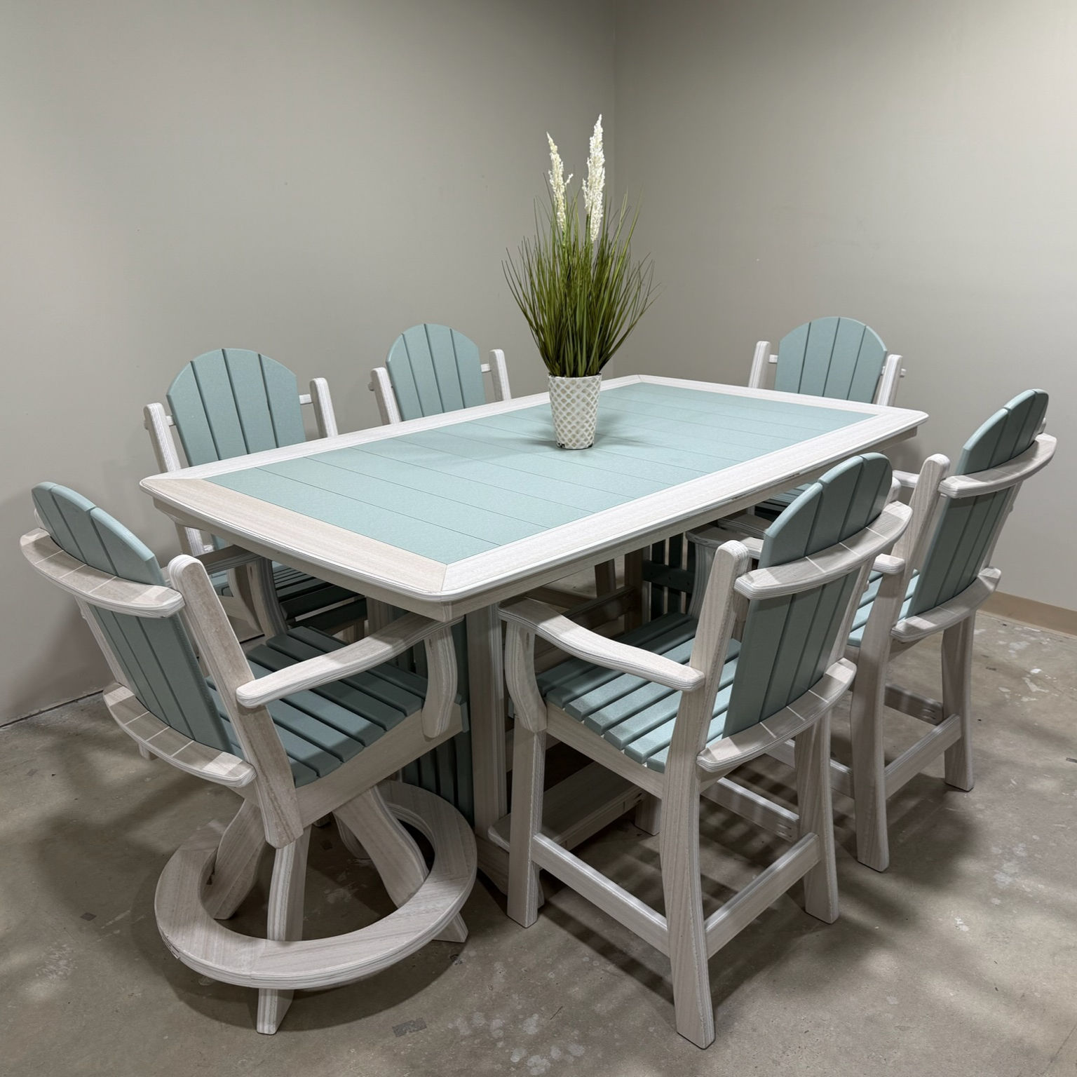 7pc Daisy Comfy Table Set (Mint/Seashell)
