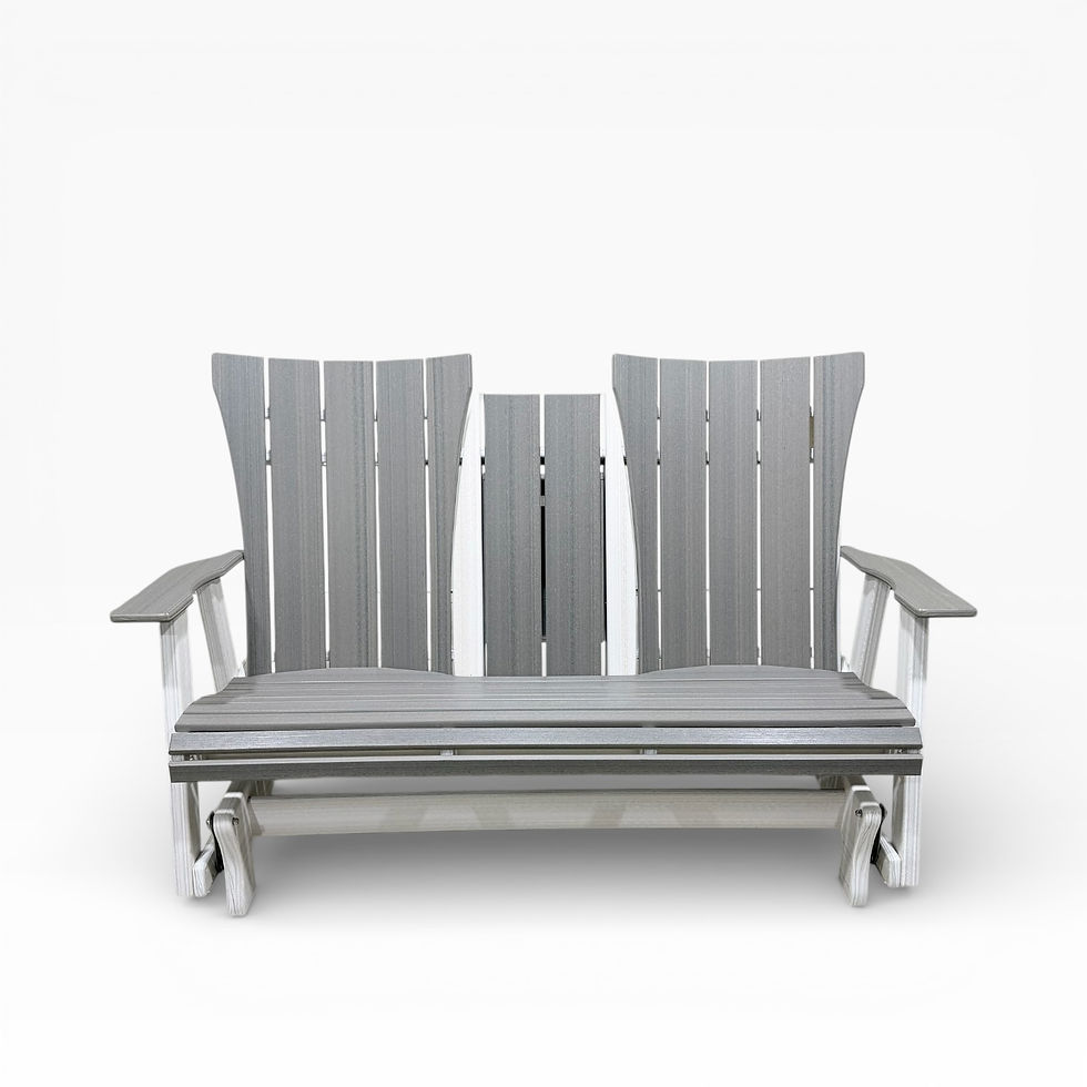 Thumbnail: 5’ Craftsman Glider with Console (Coastal Gray/Seashell)