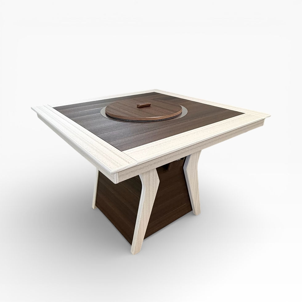 Thumbnail: Comfyback Swivel Fire Table Set (Brazilian/Seashell)