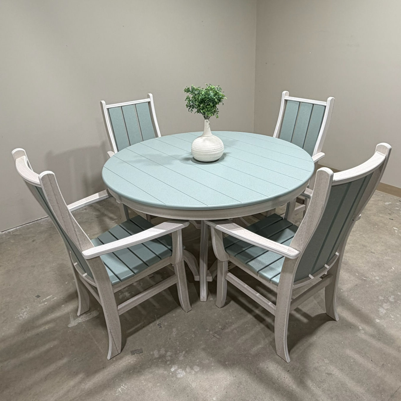 5pc Kelsy Poly Table Set (Mint/Seashell)