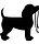 Hund mit Leine