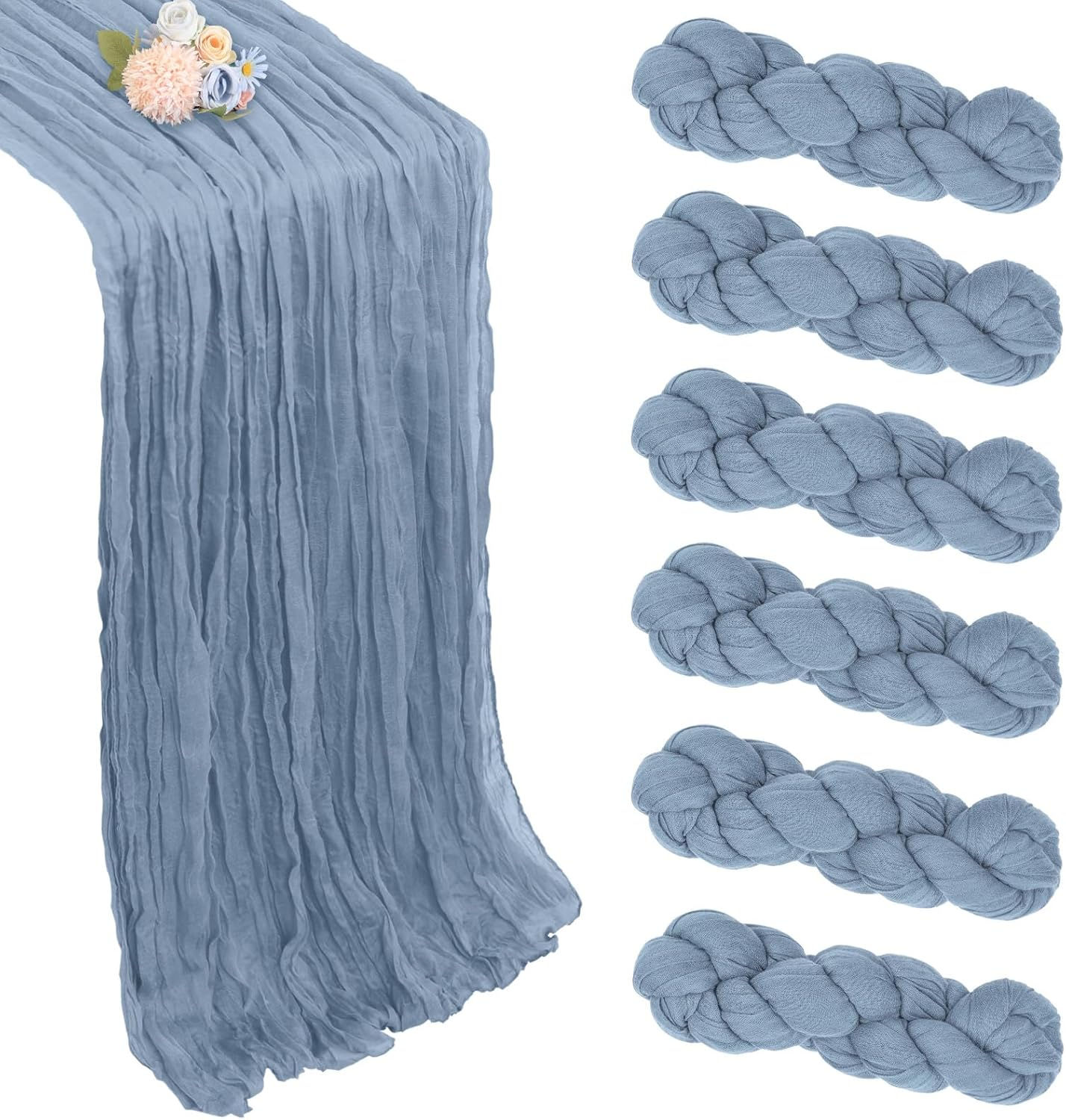 Chemin de table dusty blue
