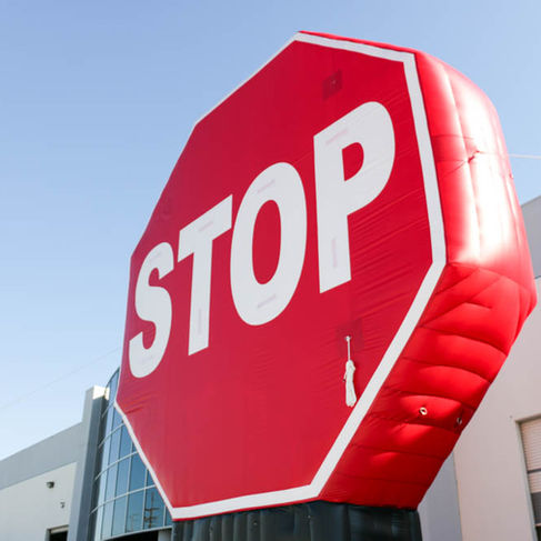Large Inflatable Stop Sign.