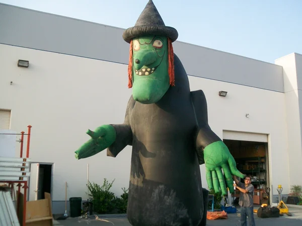 Giant Inflatable Green Witch.