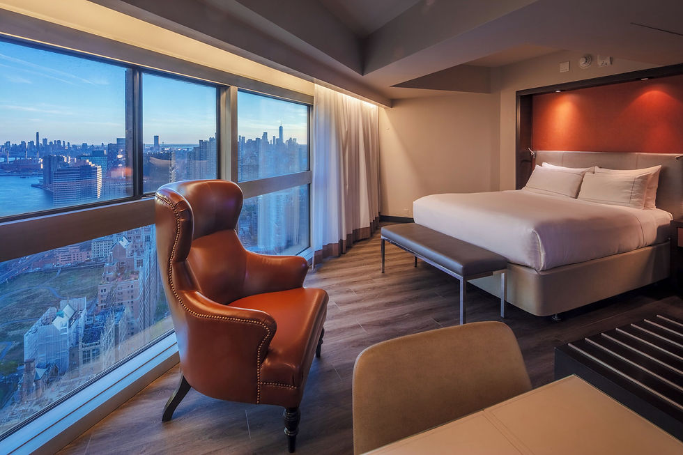 Millennium Hilton One UN Plaza featuring luxurious accommodations and breathtaking views of the Manhattan skyline.