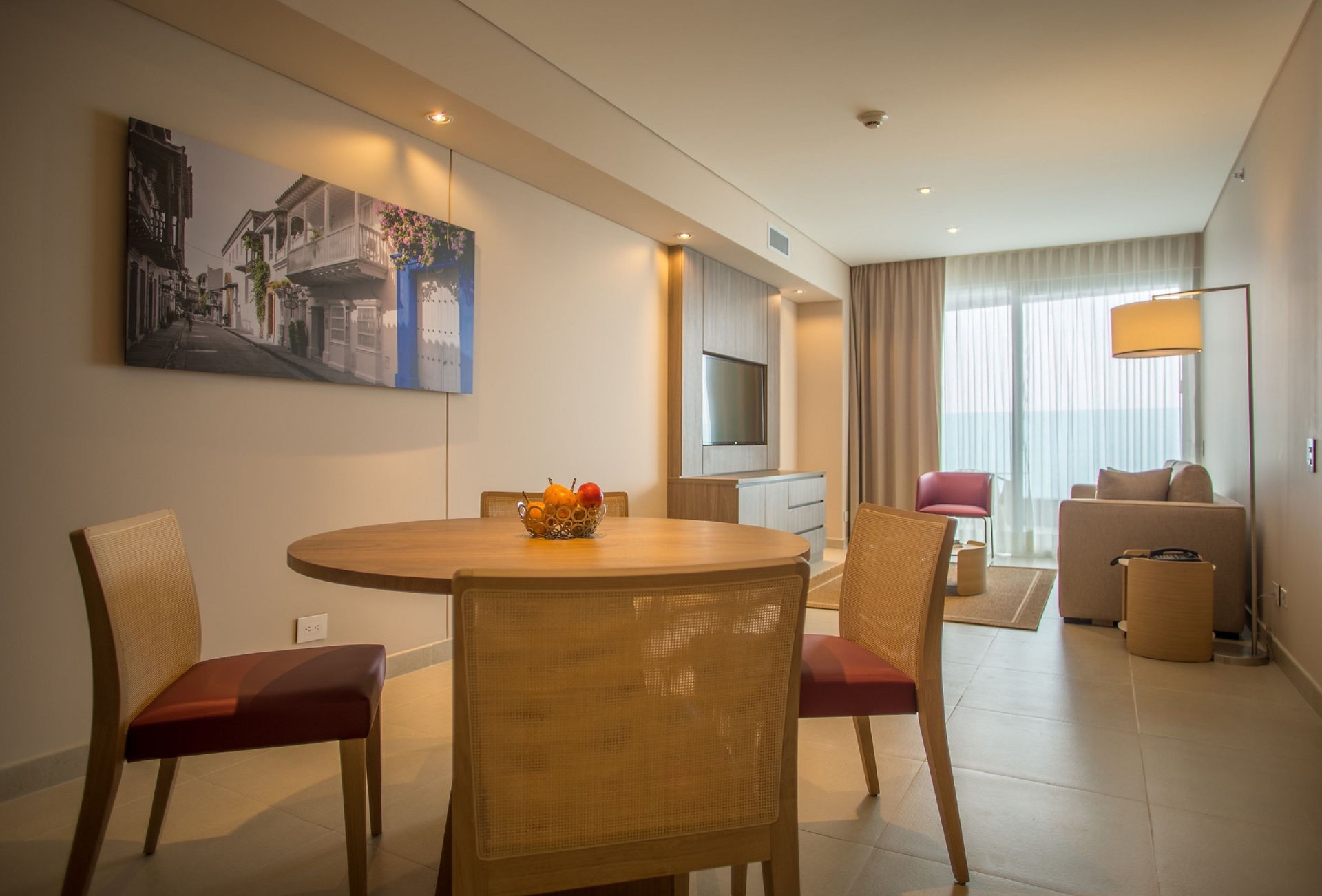 Luxury Superior Room with ocean view at Estelar Cartagena de Indias Hotel featuring premium bedding and modern amenities