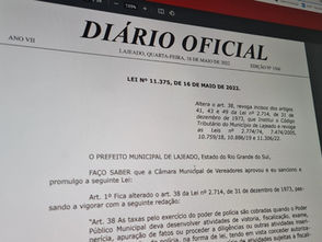 Lei extingue taxas de Licença para Localização e Vistoria a partir de 2023 em Lajeado é publicada