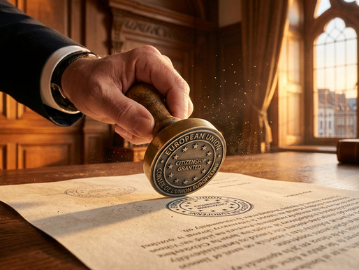 Finalização de processo de nacionalidade com rigor técnico e legal.