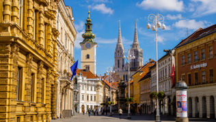 Centro histórico de Zagreb na Croácia representando a conquista da cidadania europeia.