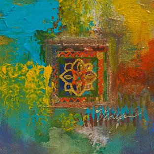original painting, life is a continuum, mandala art, ritual, spiritual art, symbolism, peace, meditation