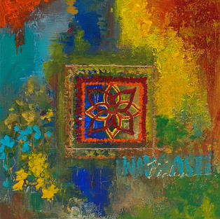 original painting, morning glory, mandala art, ritual, spiritual art, symbolism, harmony, prosperity