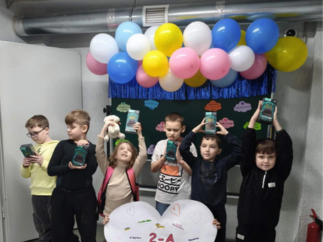 Ukrainian students happy to have power banks to keep learning going during power outages. 