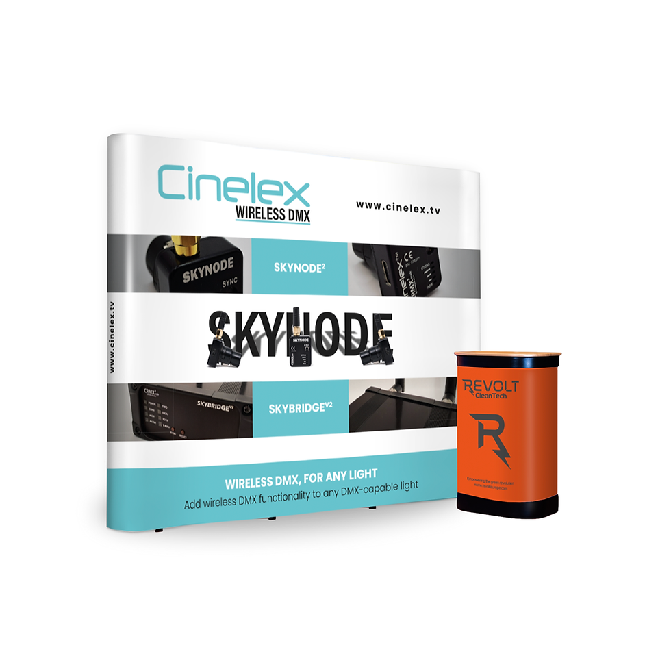 pop up stand front view with storage case