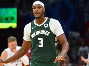 Myles Turner playing for the Milwaukee Bucks
