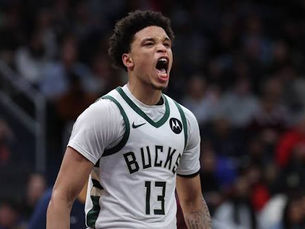 Ryan Rollins playing for the Milwaukee Bucks
