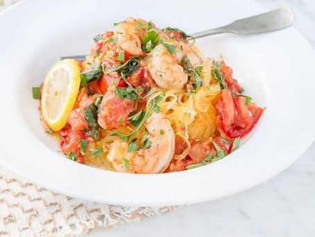 Spaghetti Squash with Shrimp and Veggies