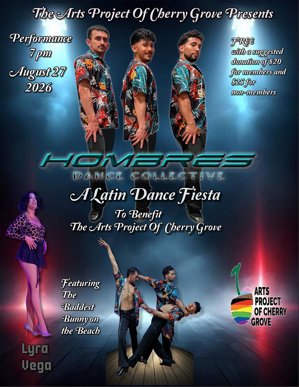 HOMBRES DANCE COLLECTIVE with Hostess Lyra Vega