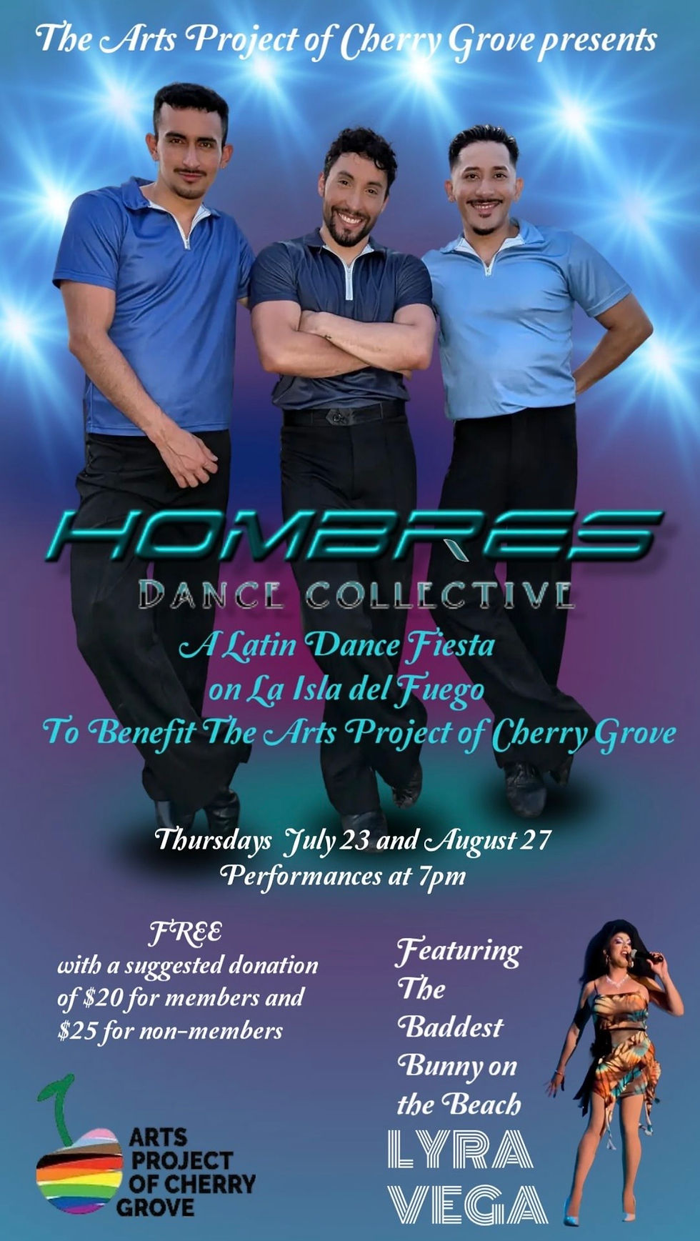 HOMBRES DANCE COLLECTIVE with Hostess Lyra Vega