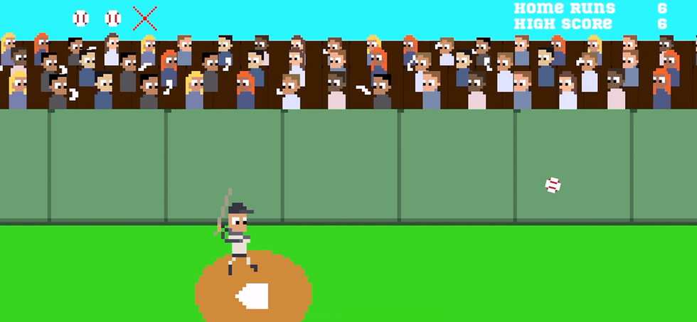 Baseball Derby Pro iPhone iPad Home Run HItting Game Andrew Shaffer Pixel Art Graphics