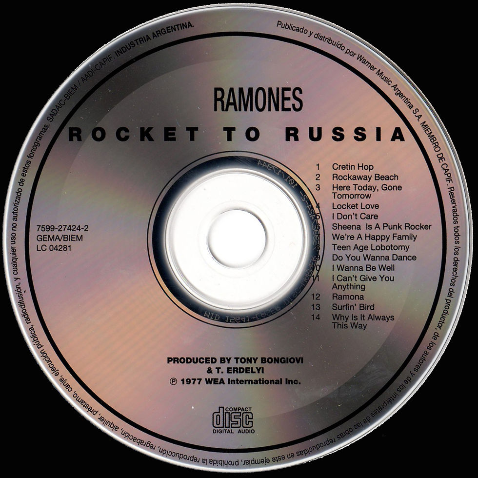 RAMONES 1977 ROCKET TO RUSSIA ARGENT