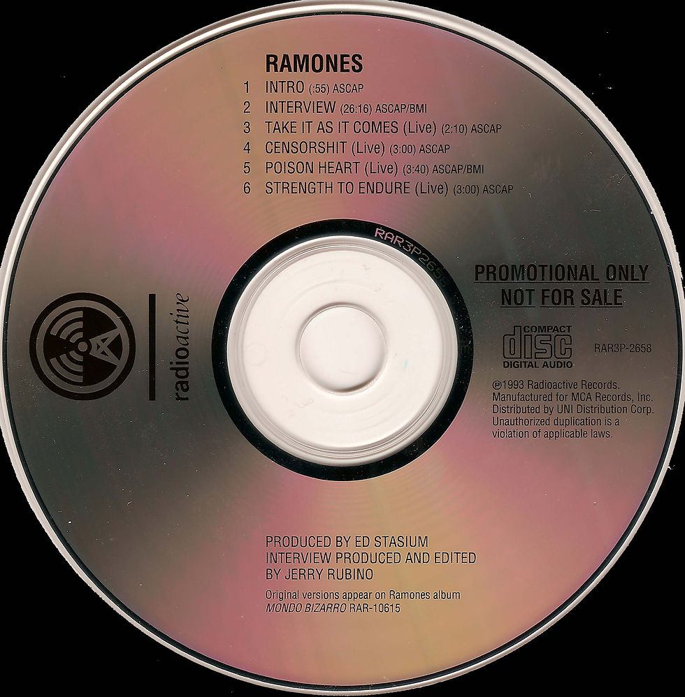 RAMONES 1992 TALKIN MONDO BIZARRO US