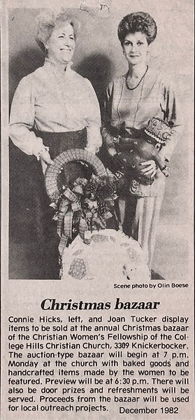 Connie Hicks and Joan Tucker of College Hills Christian Church in San Angelo, Texas