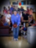 Group bowling party with owner, Paul Alexander bowling