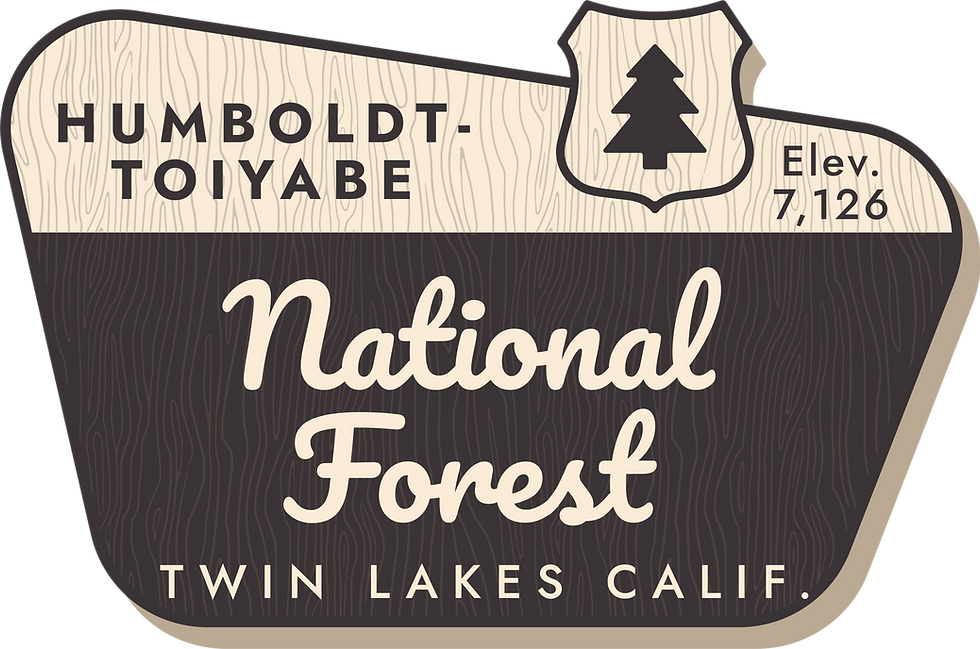 Humboldt-Toiyabe Nat'l Forest Sign, Twin Lakes Sticker